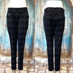 Maurices-Plaid Ponte Skinny Pants